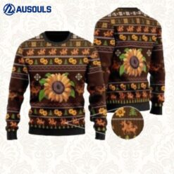 Sunflower Wool Ugly Sweaters For Men Women Unisex