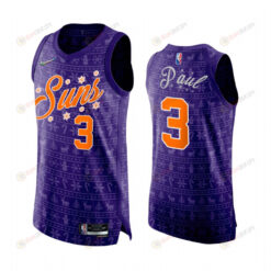 Suns 3 Chris Paul Purple Jersey 75th Anniversary Christmas Eve