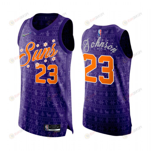 Suns Cameron Johnson 23 Purple Jersey 75th Anniversary Christmas Eve