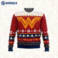 Super Heroes Wonder Woman Christmas Ugly Sweaters For Men Women Unisex
