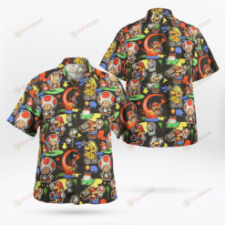 Super Mario Multicolor Short Sleeve Hawaiian Shirt