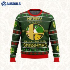 Super Smash Bros Merry Smashmas Ugly Sweaters For Men Women Unisex