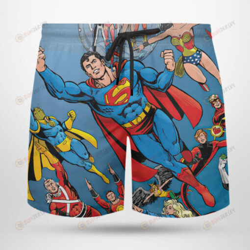 Superman Crisis on Infinite Earths DC Comics Hawaiian Short Summer Shorts Men Shorts - Print Shorts