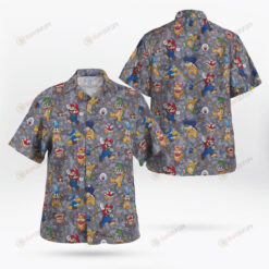 Supper Mario And Bowser Hawaiian Shirt Short Sleeve