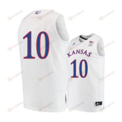 Sviatoslav Mykhailiuk 10 Kansas Jayhawks Basketball Men Jersey - White