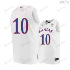 Sviatoslav Mykhailiuk 10 Kansas Jayhawks Basketball Youth Jersey - White