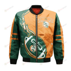 Swift Current 57s Bomber Jacket 3D Printed Flame Ball Pattern