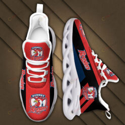 Sydney Roosters Logo Black Stripe Pattern 3D Max Soul Sneaker Shoes In Red