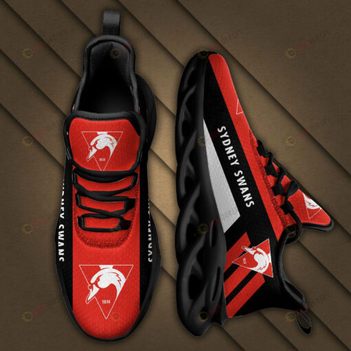 Sydney Swans Logo Pattern 3D Max Soul Sneaker Shoes In Orange Black