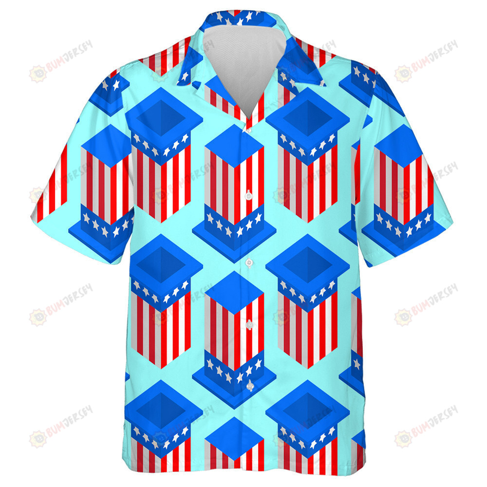 Symbol Of USA Independence Day Uncle Sam Hat Pattern Hawaiian Shirt