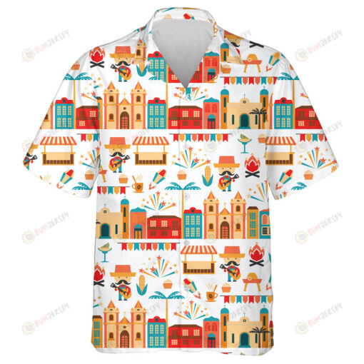 Symbolism Of The Latin American Holiday Illustration Hawaiian Shirt
