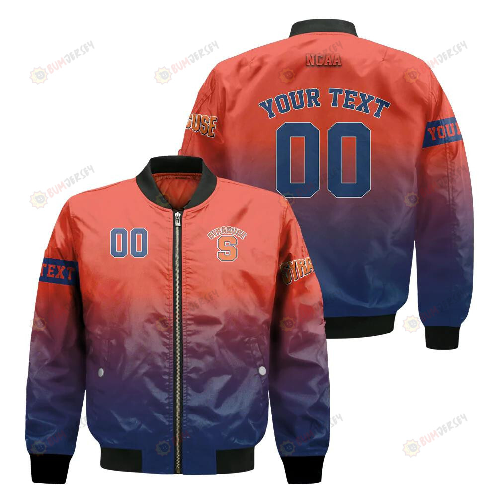 Syracuse Orange Fadded Bomber Jacket 3D Printed