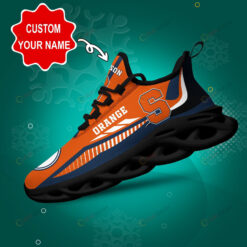 Syracuse Orange Logo Stripe Line Pattern Custom Name 3D Max Soul Sneaker Shoes