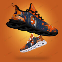 Syracuse Orange Logo Torn And Splatter Pattern 3D Max Soul Sneaker Shoes