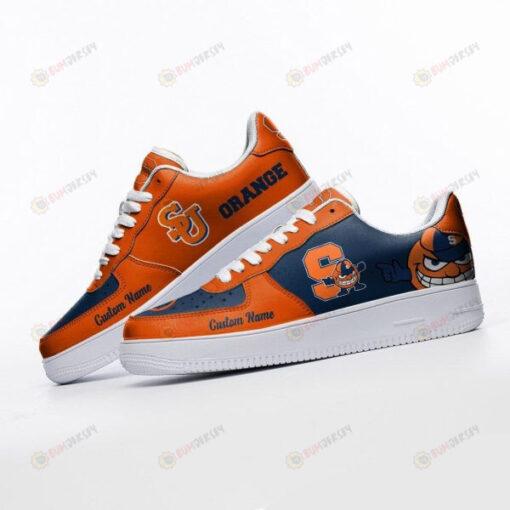 Syracuse Orange Mascot Cute Logo Pattern Custom Name Air Force 1 Printed