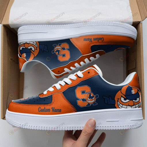 Syracuse Orange Team Logo Custom Name Air Force 1 Shoes