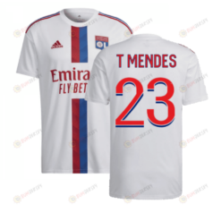 T Mendes 23 Olympique Lyon 2022-2023 Home Men Jersey - White