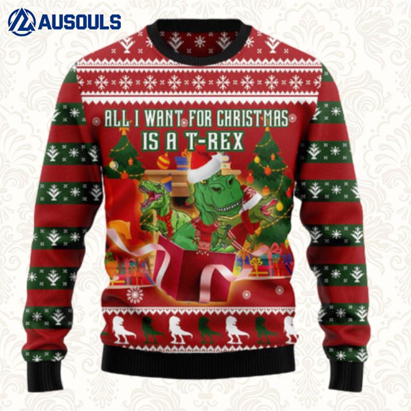 T Rex ChristmasS Gift Ugly Sweaters For Men Women Unisex