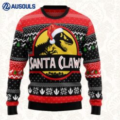 T Rex Santa Claws Ugly Sweaters For Men Women Unisex