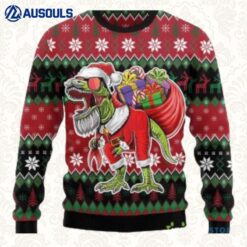 T Rex Santa Ugly Sweaters For Men Women Unisex