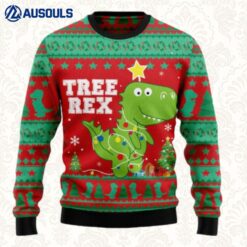 T-rex Tree Christmas T810 Ugly Christmas Sweater Ugly Sweaters For Men Women Unisex
