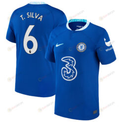 T. Silva 6 Chelsea 2022/23 Home Player Jersey - Blue