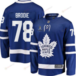 T.J. Brodie 78 Toronto Maple Leafs Stanley Cup 2023 Playoffs Patch Home Breakaway Men Jersey - Blue
