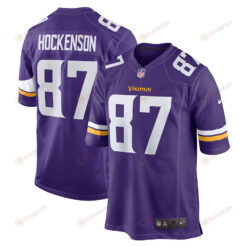 T.J. Hockenson 87 Minnesota Vikings Game Player Jersey - Purple