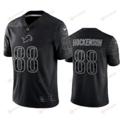 T.J. Hockenson 88 Detroit Lions Black Reflective Limited Jersey - Men