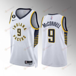 T.J. McConnell 9 Indiana Pacers White Association Edition 2022-23 Men Jersey Swingman