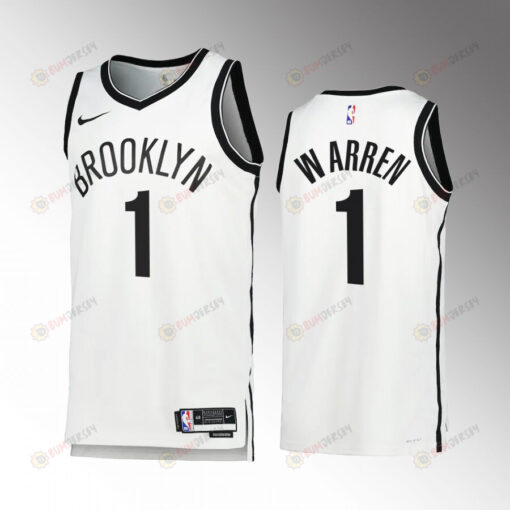 T.J. Warren 1 2022-23 Brooklyn Nets White Association Edition Jersey Swingman