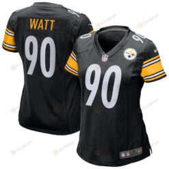 T.J. Watt 90 Pittsburgh Steelers Women's Jersey - Black
