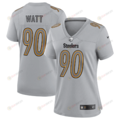 T.J. Watt Pittsburgh Steelers Women's Atmosphere Fashion Game Jersey - Gray