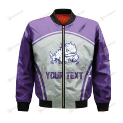 TCU Horned Frogs Bomber Jacket 3D Printed Custom Text And Number Curve Style Sport