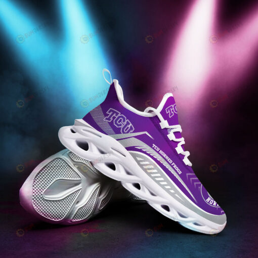 TCU Horned Frogs Logo Boredr Pattern 3D Max Soul Sneaker Shoes