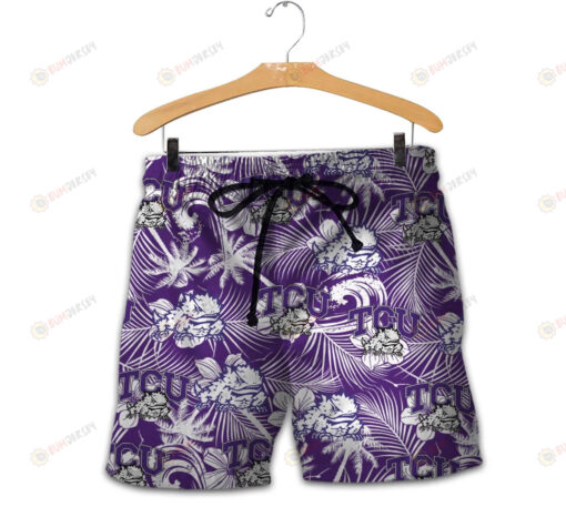 TCU Horned Frogs Men Shorts Tropical Seamless