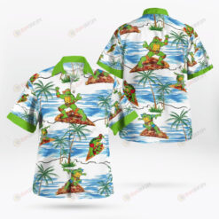 TMNT Ninja Turtles Pizza Beach Hawaiian Shirt Short Sleeve