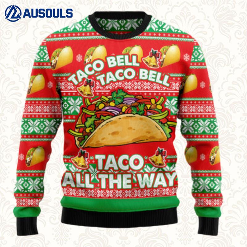 Taco Bell Taco On The Way Ugly Sweaters For Men Women Unisex