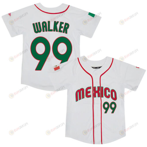 Taijuan Walker 99 Mexico Baseball 2023 World Baseball Classic Jersey - White