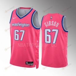 Taj Gibson 67 2022-23 Washington Wizards Pink City Edition Jersey Cherry Blossom