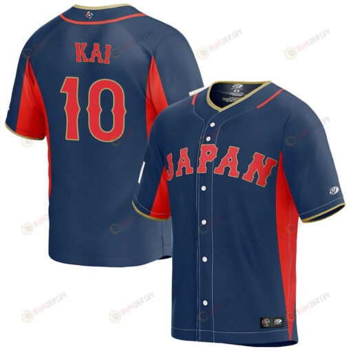 Takuya Kai 10 Japan Baseball 2023 World Baseball Classic Jersey - Navy