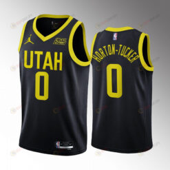 Talen Horton-Tucker 0 2022-23 Utah Jazz Black Statement Edition Jersey Swingman