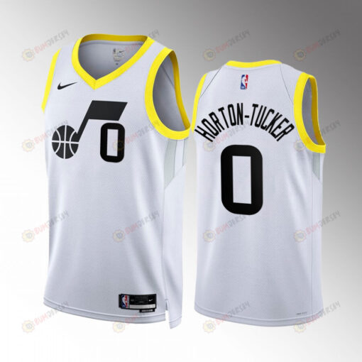 Talen Horton-Tucker 0 2022-23 Utah Jazz White Association Edition Jersey Swingman