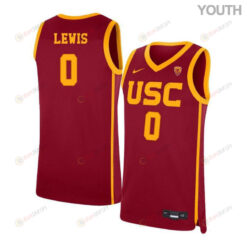 Talin Lewis 0 USC Trojans Elite Basketball Youth Jersey - Red