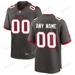 Tampa Bay Buccaneers Alternate Custom Game Jersey - Pewter