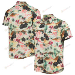 Tampa Bay Buccaneers Cream Paradise Floral Button-Up Hawaiian Shirt