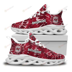 Tampa Bay Buccaneers Custom Name Logo Pattern 3D Max Soul Sneaker Shoes In Red And White