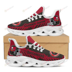 Tampa Bay Buccaneers Logo Helmet And Stripe Pattern Custom Name 3D Max Soul Sneaker Shoes