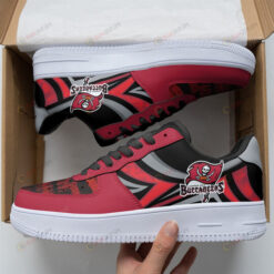 Tampa Bay Buccaneers Logo Pattern Red Black Air Force 1 Printed