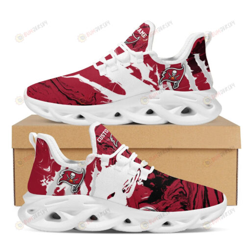 Tampa Bay Buccaneers Logo Slick Pattern Custom Name 3D Max Soul Sneaker Shoes